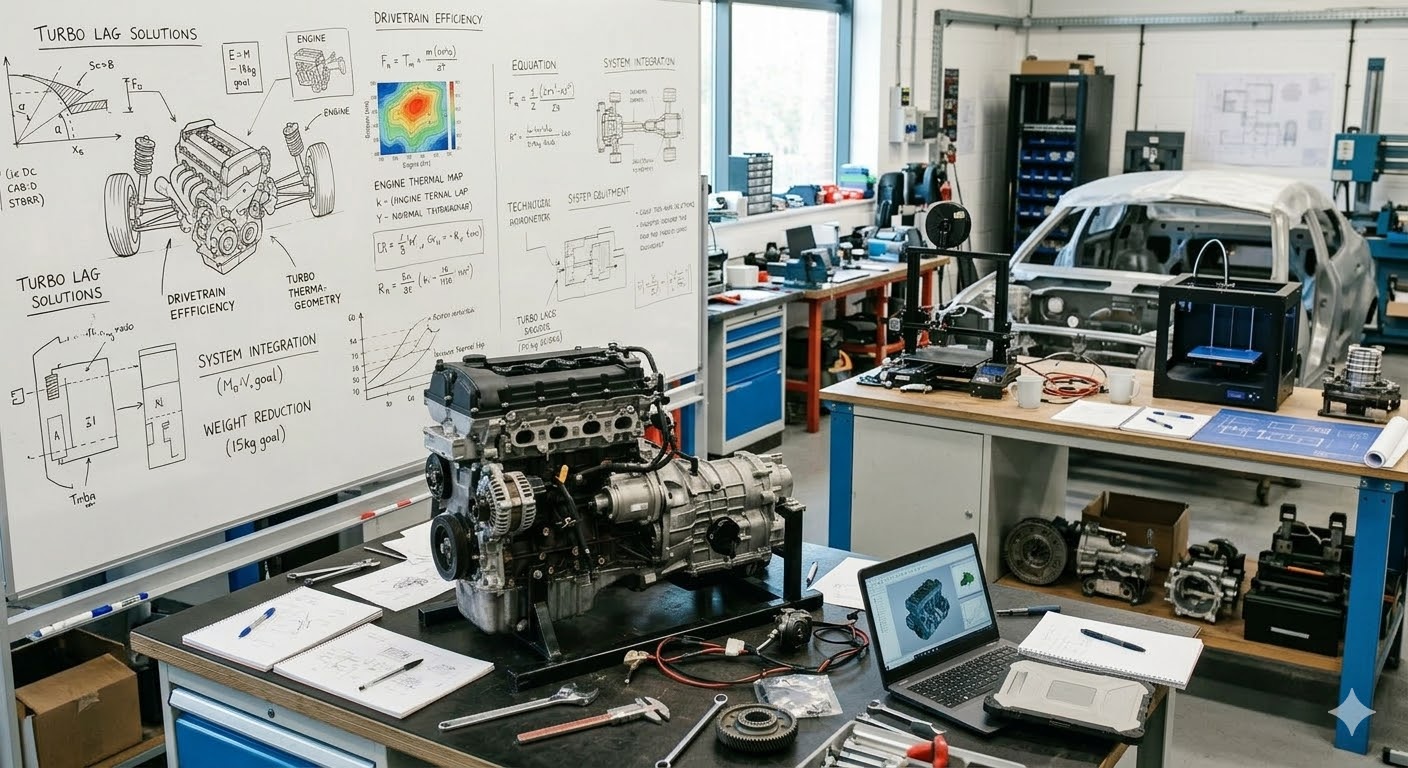 CFD turbulent flow analysis simulation on a concept car